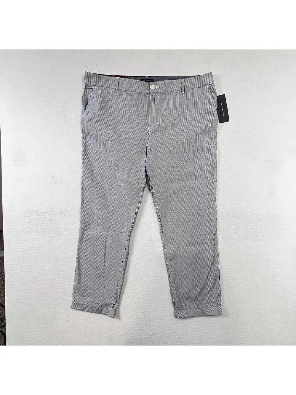 Tommy Hilfiger Chino Pants Women's Hampton Straight Ankle Master Navy Size 16